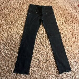 High waisted denim jeans